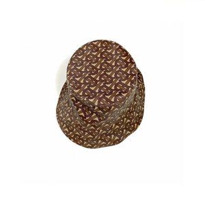 New Burberry S Size Leather full LOGO Fisherman Hat